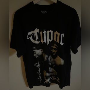 Black Tupac Pull and Bear T-Shirt